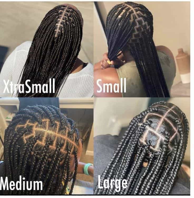 Professional hair braiding services at Basil Barber Shop, offering box braids, twists, and cornrows with a comfortable, stylish finish.