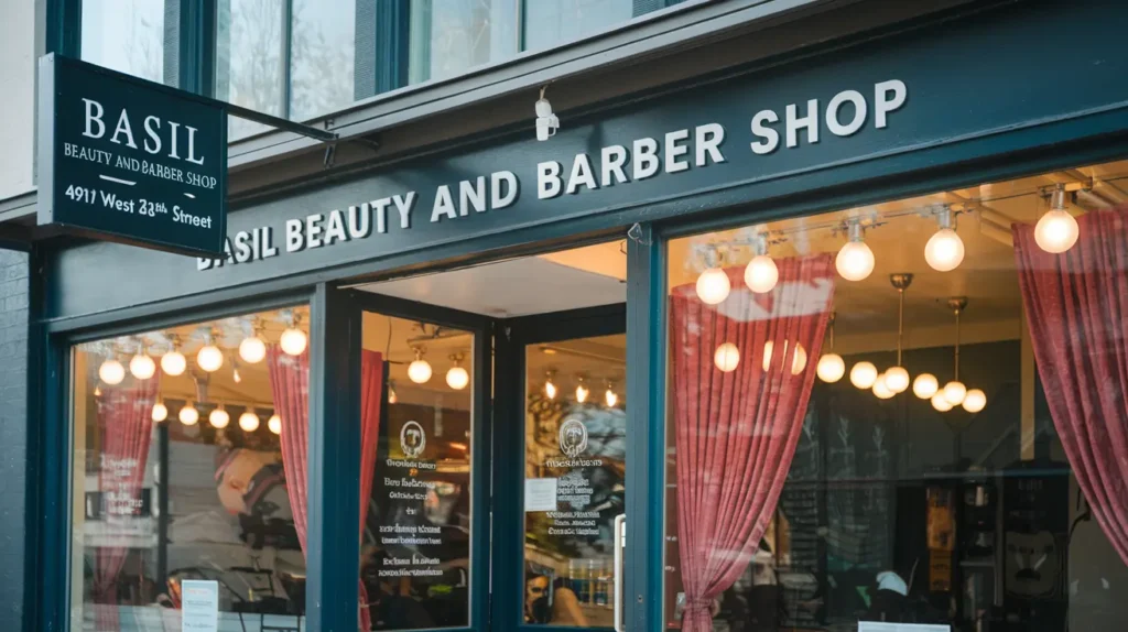 Basil Beauty and Barber Shop storefront at 4911 West 38th Street Indianapolis