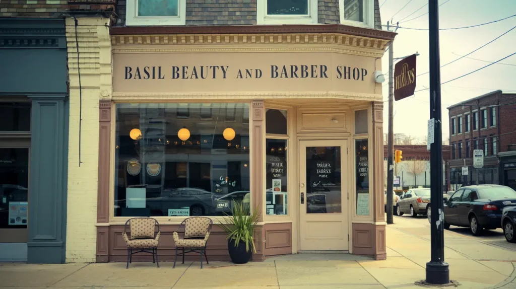 Basil Beauty and Barber Shop location on West 38th Street Indianapolis