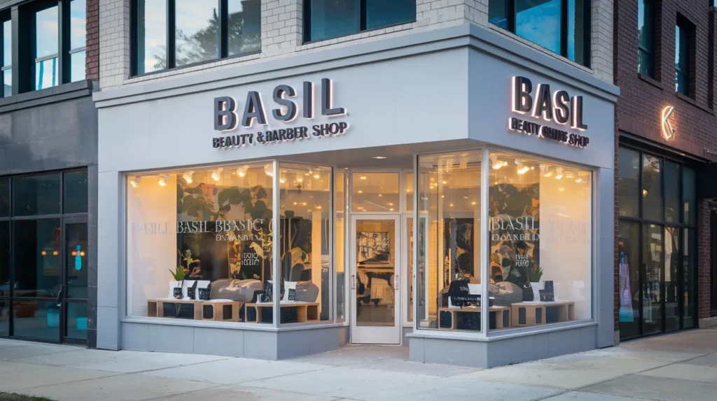 Basil Beauty and Barber Shop storefront at 4911 West 38th Street, Indianapolis - Premier Hair Salon