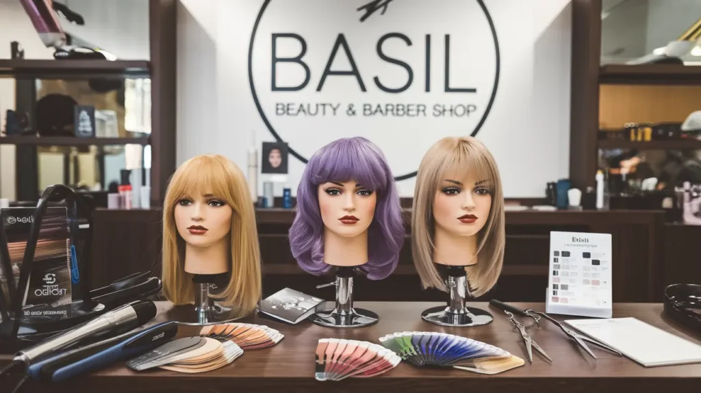 Balayage consultation space at Basil Beauty and Barber Shop Indianapolis