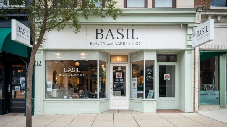 Professional natural hair salon services at Basil Beauty and Barber Shop in Indianapolis