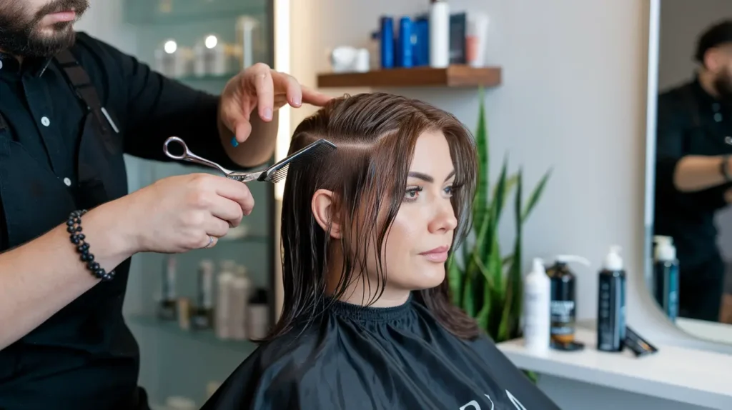 Professional women's haircut services at Indianapolis hair salon