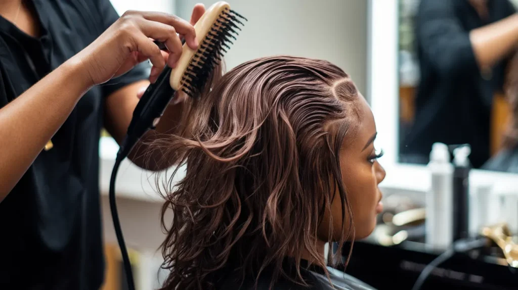 Expert blow dry techniques at Indianapolis salon