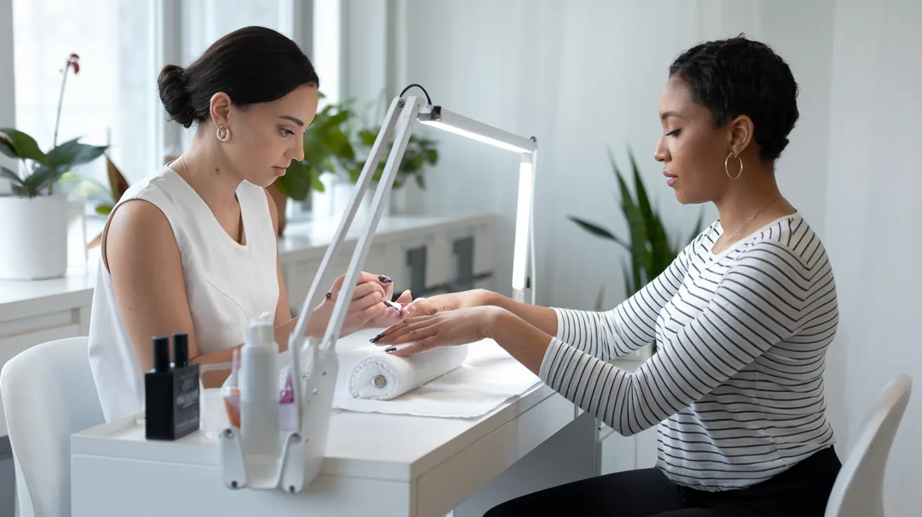 Luxury nail services at Basil Beauty and Barber Shop in Indianapolis